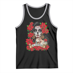 Dia De Los Muertos Mexican Tank Top Day of the Dead Sugar Skull Women TS14 Black Athletic Heather Print Your Wear