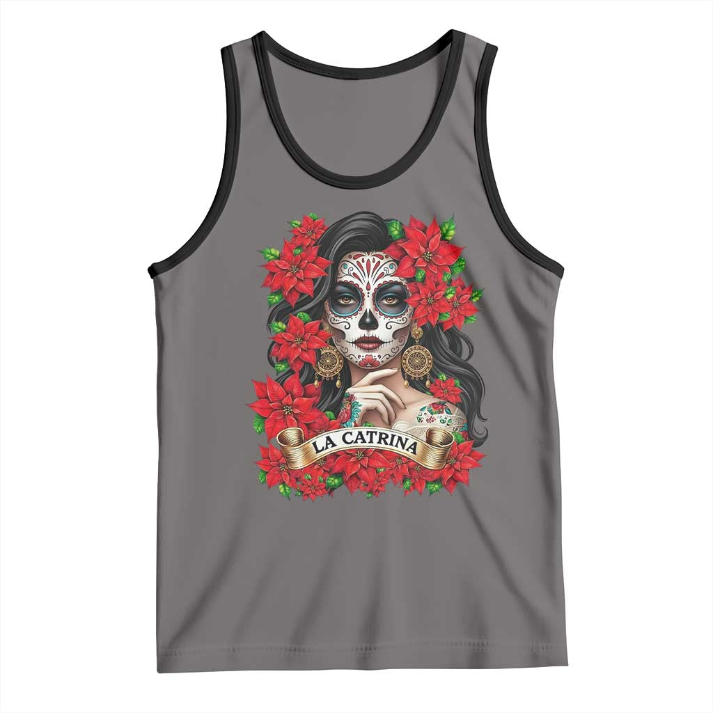 Dia De Los Muertos Mexican Tank Top Day of the Dead Sugar Skull Women TS14 Deep Heather Black Print Your Wear