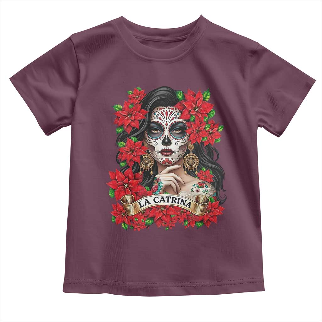 Dia De Los Muertos Mexican Toddler T Shirt Day of the Dead Sugar Skull Women TS14 Maroon Print Your Wear