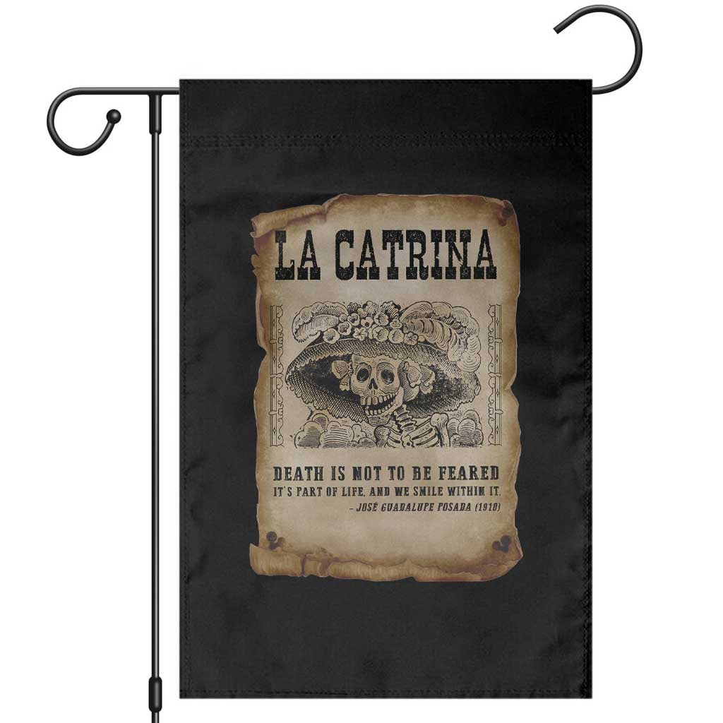 Day Of The Dead Garden Flag La Calavera Garbancera TS14 Black Print Your Wear