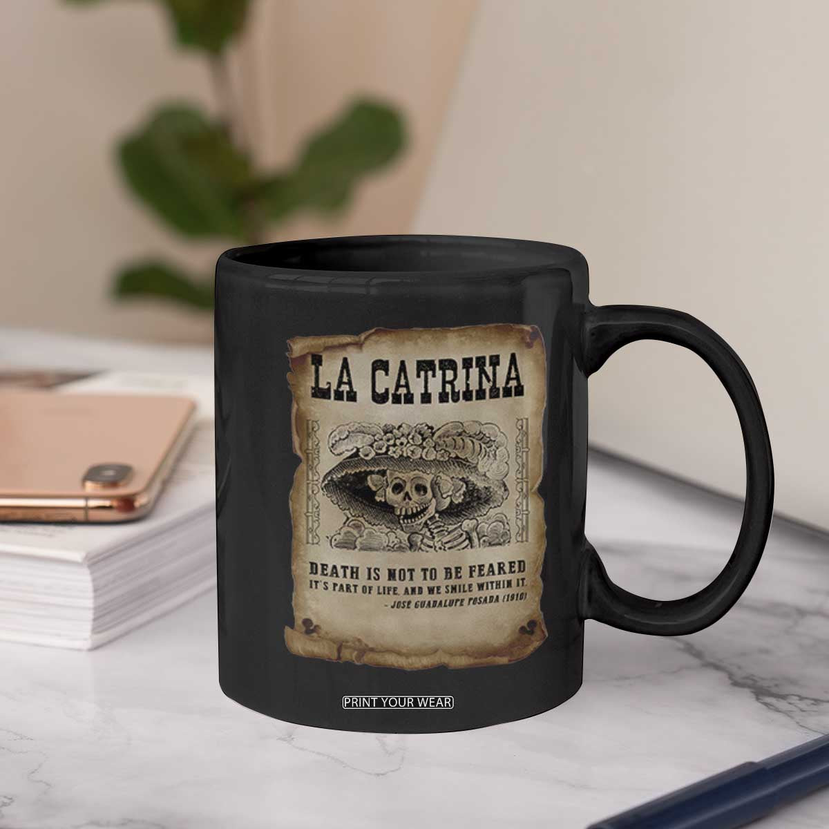 Day Of The Dead Coffee Mug La Calavera Garbancera TS14 Print Your Wear