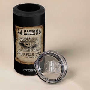 Day Of The Dead 4 in 1 Can Cooler Tumbler La Calavera Garbancera TS14 Print Your Wear
