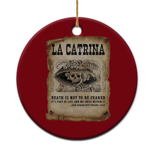 Day Of The Dead Ceramic Ornament La Calavera Garbancera TS14 1pc Red Print Your Wear
