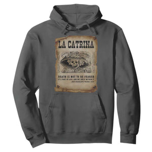 Day Of The Dead Hoodie La Calavera Garbancera TS14 Dark Heather Print Your Wear