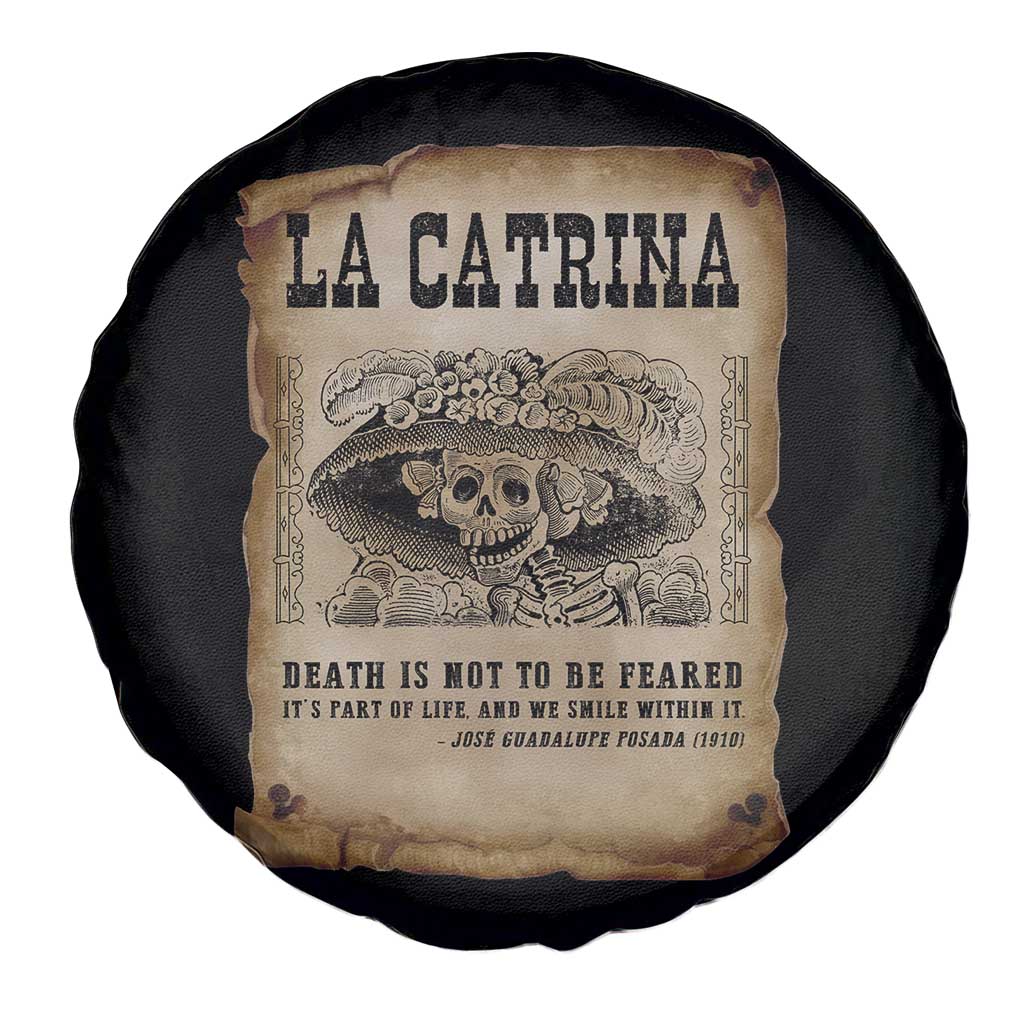 Day Of The Dead Spare Tire Cover La Calavera Garbancera TS14 Print Your Wear