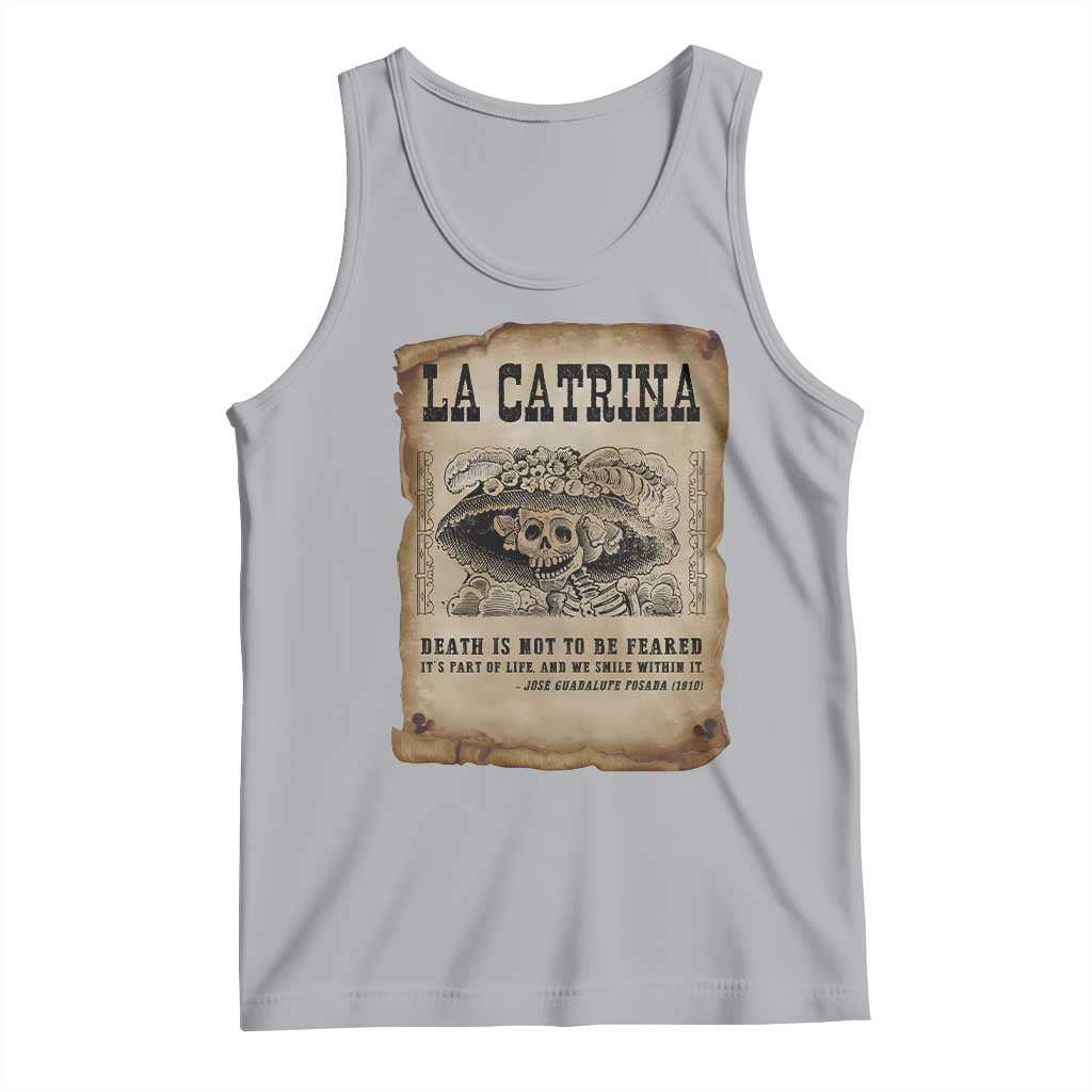 Day Of The Dead Tank Top La Calavera Garbancera TS14 Athletic Heather Print Your Wear