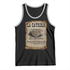 Day Of The Dead Tank Top La Calavera Garbancera TS14 Black Athletic Heather Print Your Wear