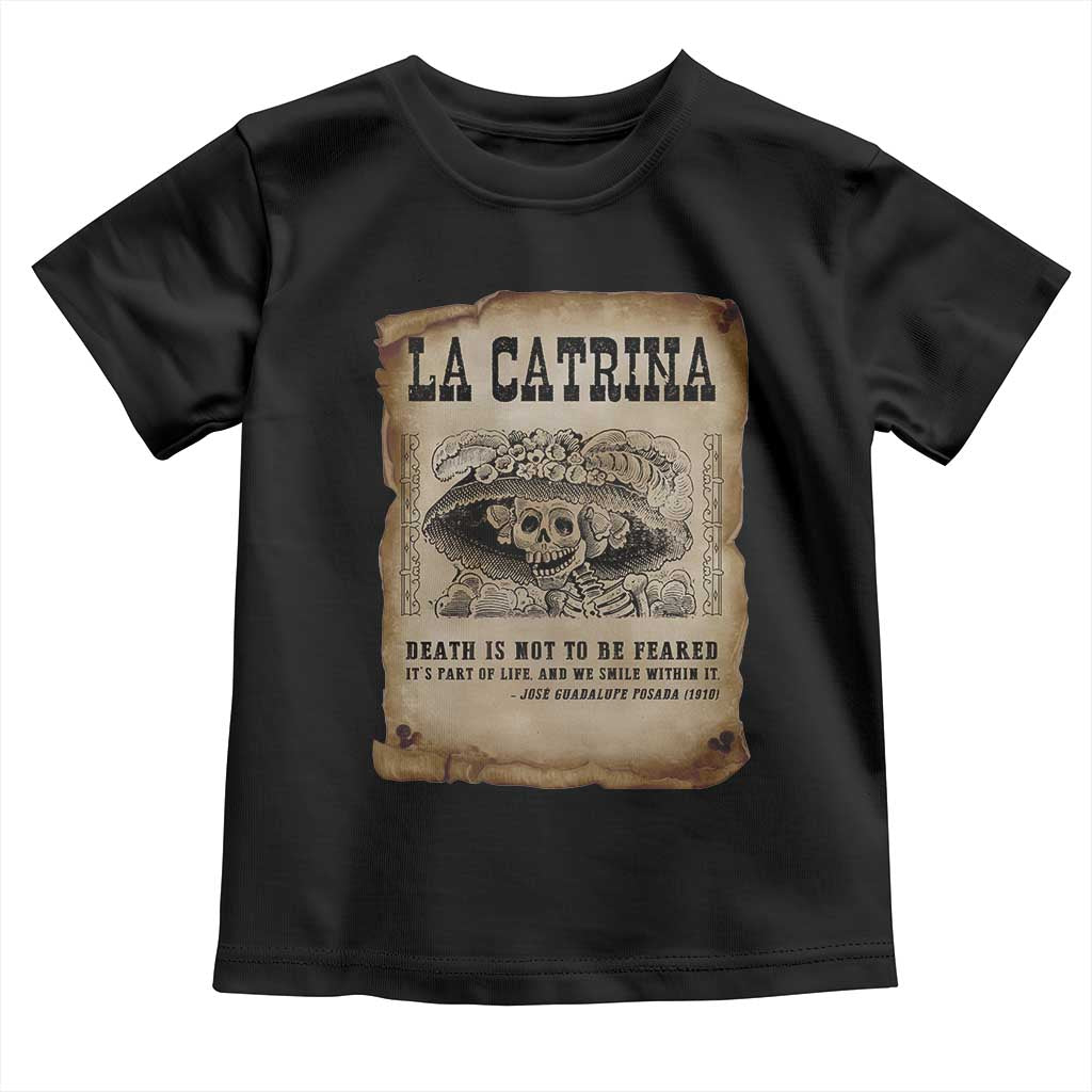 Day Of The Dead Toddler T Shirt La Calavera Garbancera TS14 Black Print Your Wear