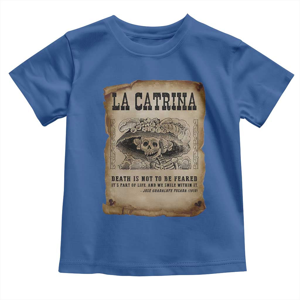 Day Of The Dead Toddler T Shirt La Calavera Garbancera TS14 Royal Blue Print Your Wear