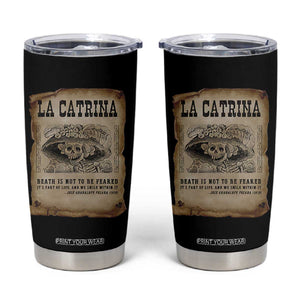 Day Of The Dead Tumbler Cup La Calavera Garbancera TS14 Black Print Your Wear