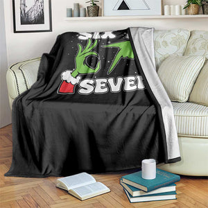 67 Six Seven Christmas Meme Throw Blanket Funny Elf Hands - Print Your Wear