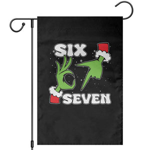67 Six Seven Christmas Meme Garden Flag Funny Elf Hands - Print Your Wear