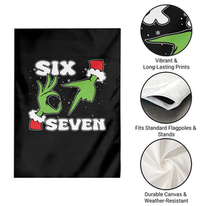 67 Six Seven Christmas Meme Garden Flag Funny Elf Hands - Print Your Wear