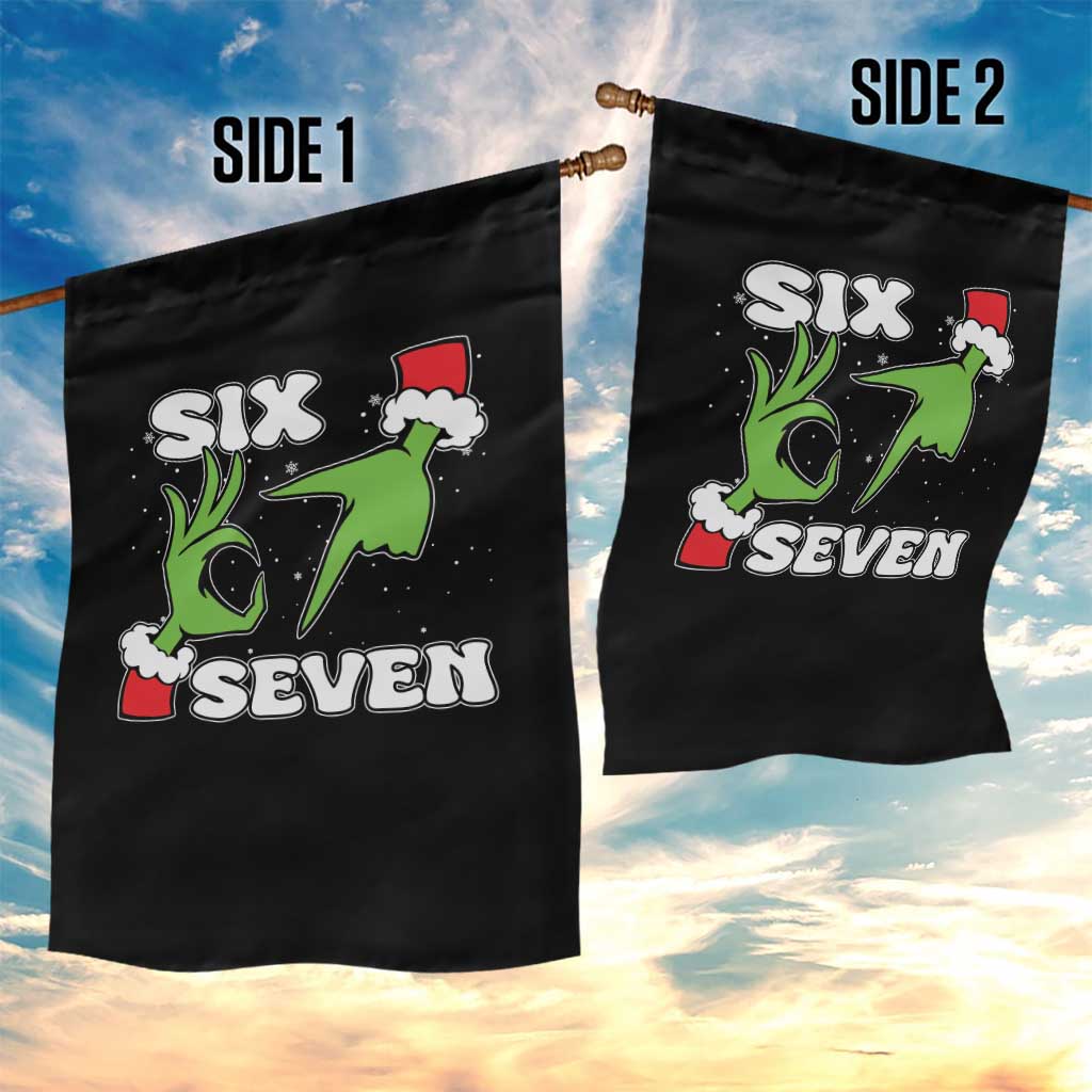 67 Six Seven Christmas Meme Garden Flag Funny Elf Hands TS14 Print Your Wear