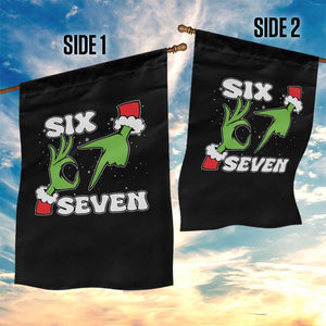 67 Six Seven Christmas Meme Garden Flag Funny Elf Hands - Print Your Wear