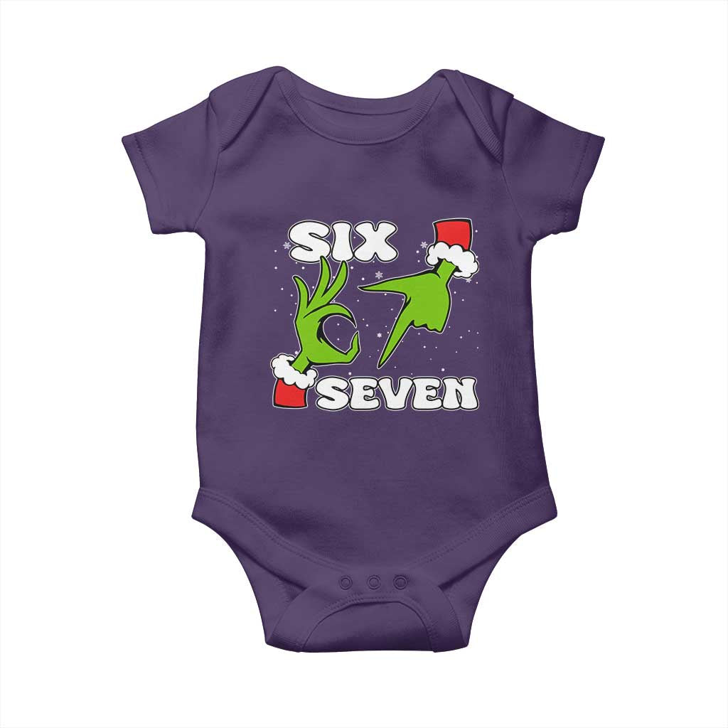67 Six Seven Christmas Meme Baby Onesie Funny Elf Hands TS14 Purple Print Your Wear