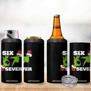 67 Six Seven Christmas Meme 4 in 1 Can Cooler Tumbler Funny Elf Hands - Print Your Wear