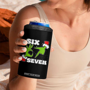 67 Six Seven Christmas Meme 4 in 1 Can Cooler Tumbler Funny Elf Hands - Print Your Wear
