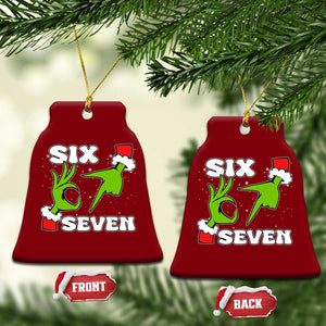 67 Six Seven Xmas Meme Ceramic Ornament Funny Elf Hands TS14 Print Your Wear