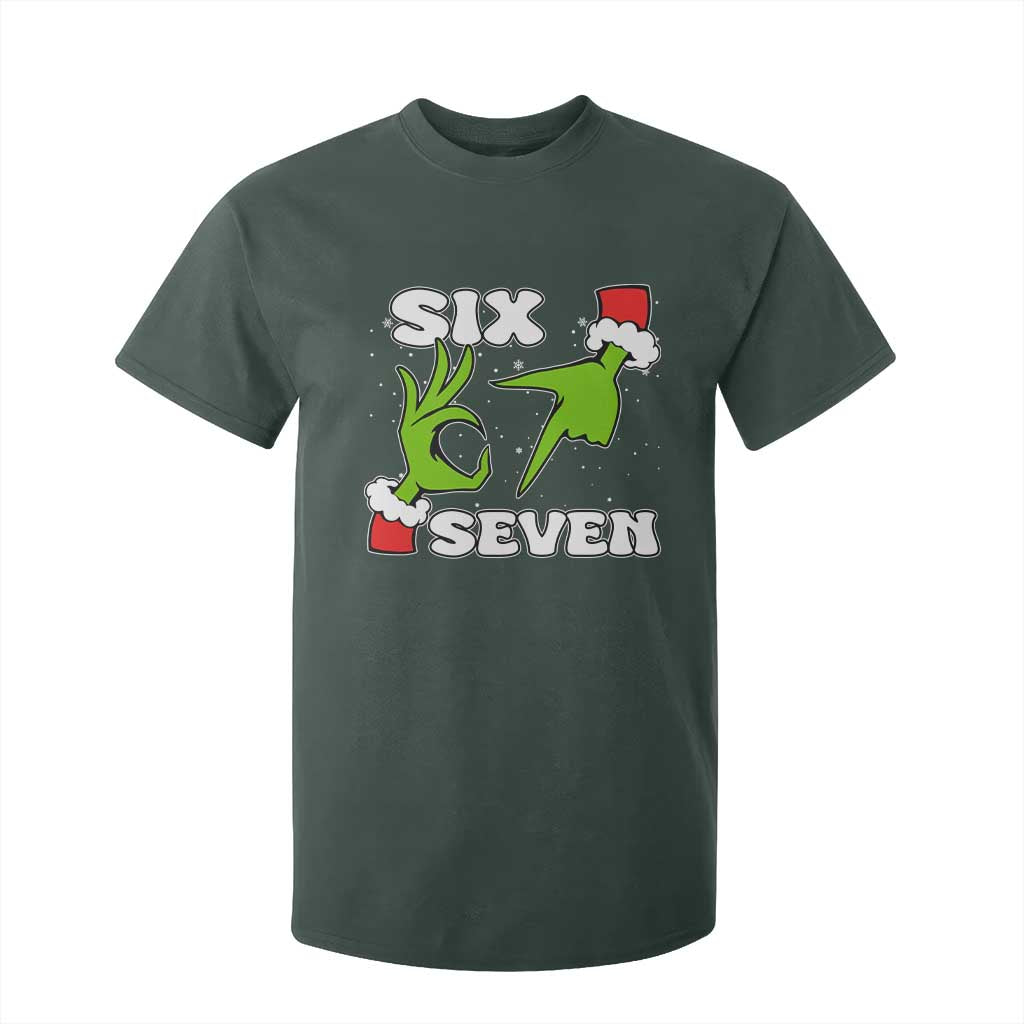 67 Six Seven Christmas Meme T Shirt For Kid Funny Elf Hands TS14 Dark Forest Green Print Your Wear