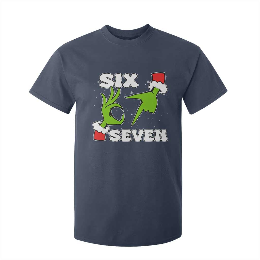 67 Six Seven Christmas Meme T Shirt For Kid Funny Elf Hands TS14 Navy Print Your Wear