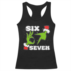 67 Six Seven Christmas Meme Racerback Tank Top Funny Elf Hands TS14 Black Print Your Wear