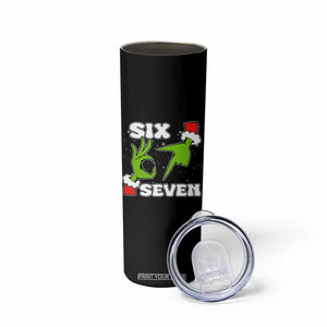 67 Six Seven Christmas Meme Skinny Tumbler Funny Elf Hands - Print Your Wear
