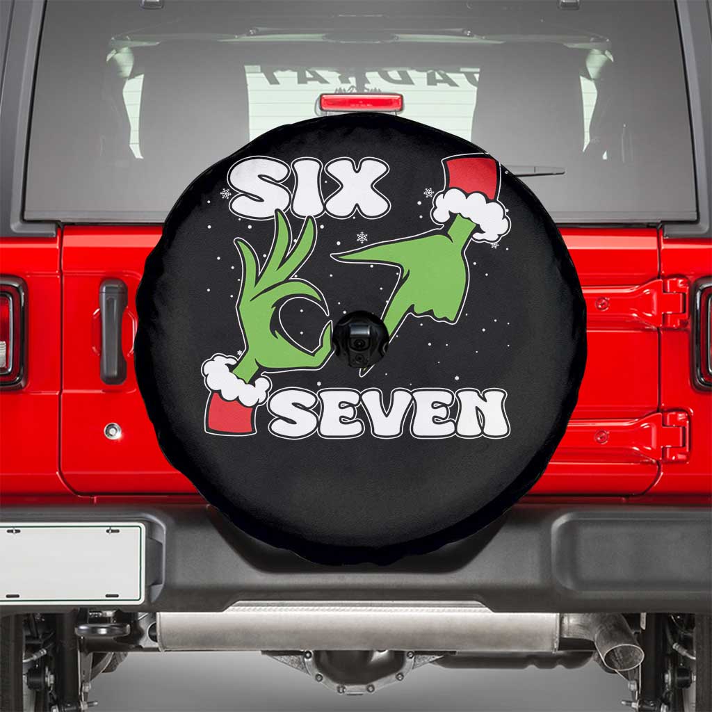 67 Six Seven Christmas Meme Spare Tire Cover Funny Elf Hands TS14 Black Print Your Wear
