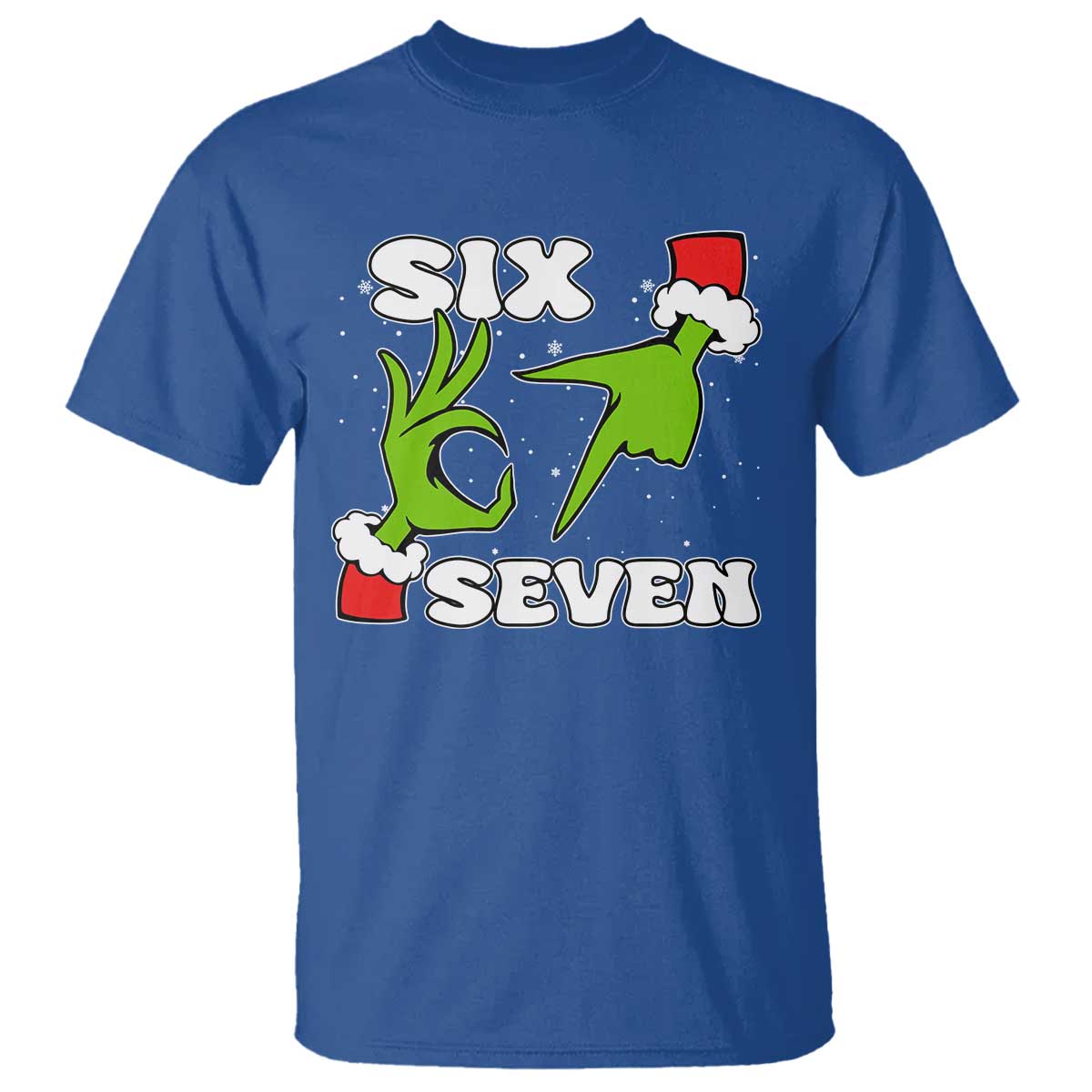 67 Six Seven Christmas Meme T Shirt Funny Elf Hands TS14 Royal Blue Print Your Wear