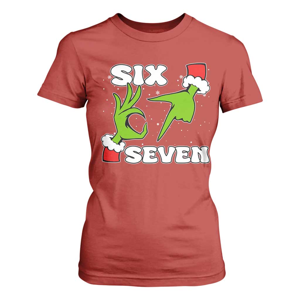 67 Six Seven Christmas Meme T Shirt For Women Funny Elf Hands TS14 Red Print Your Wear