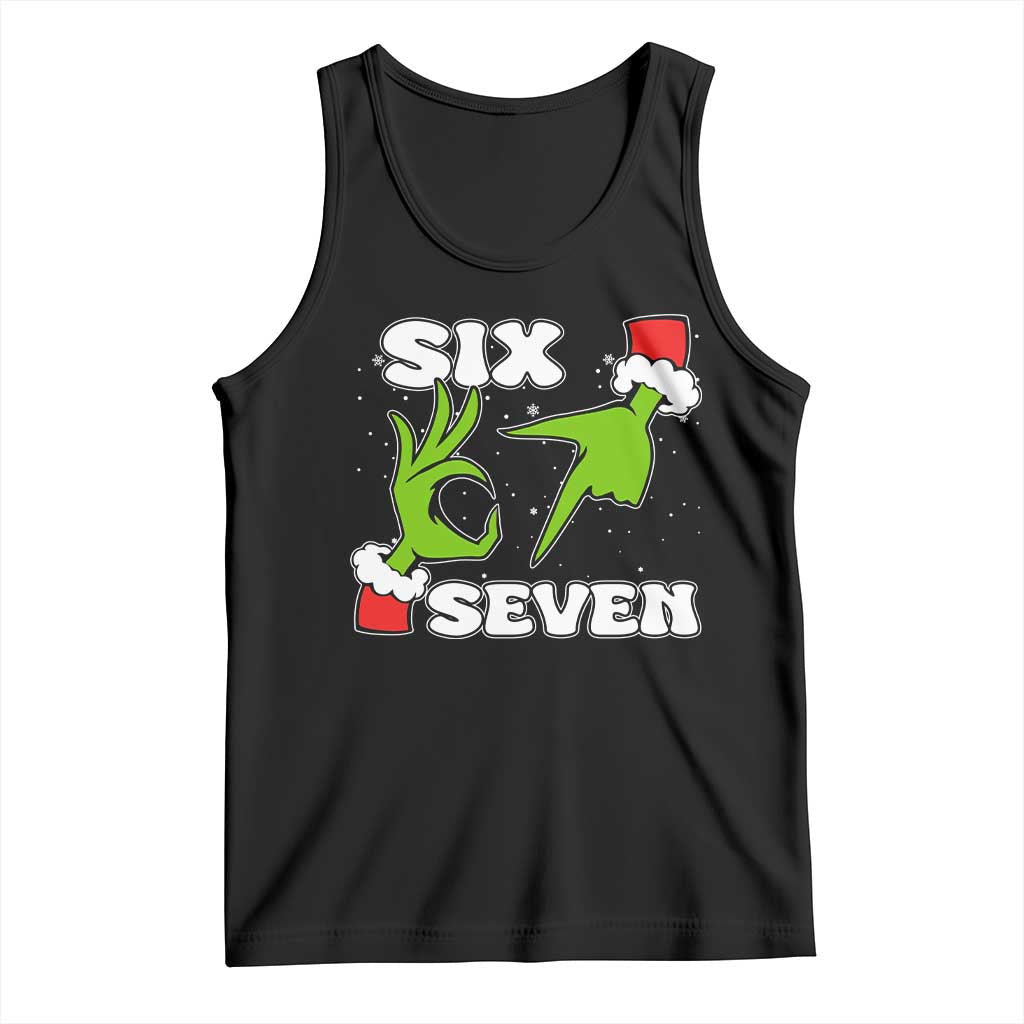 67 Six Seven Christmas Meme Tank Top Funny Elf Hands TS14 Black Print Your Wear