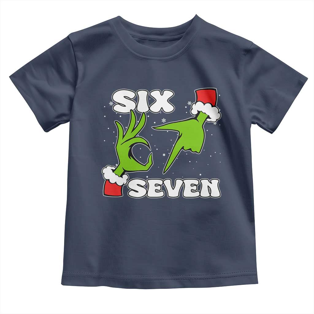 67 Six Seven Christmas Meme Toddler T Shirt Funny Elf Hands TS14 Navy Print Your Wear