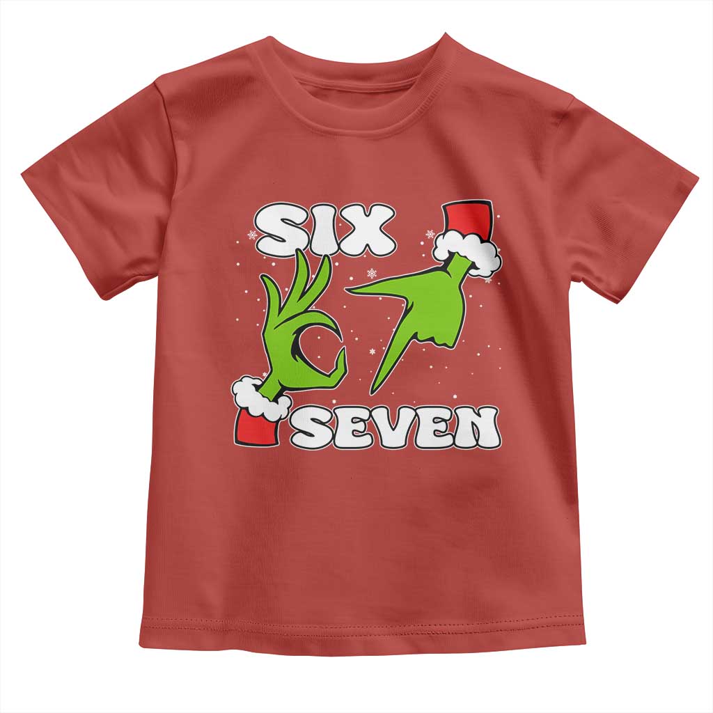 67 Six Seven Christmas Meme Toddler T Shirt Funny Elf Hands TS14 Red Print Your Wear