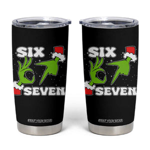 67 Six Seven Christmas Meme Tumbler Cup Funny Elf Hands - Print Your Wear
