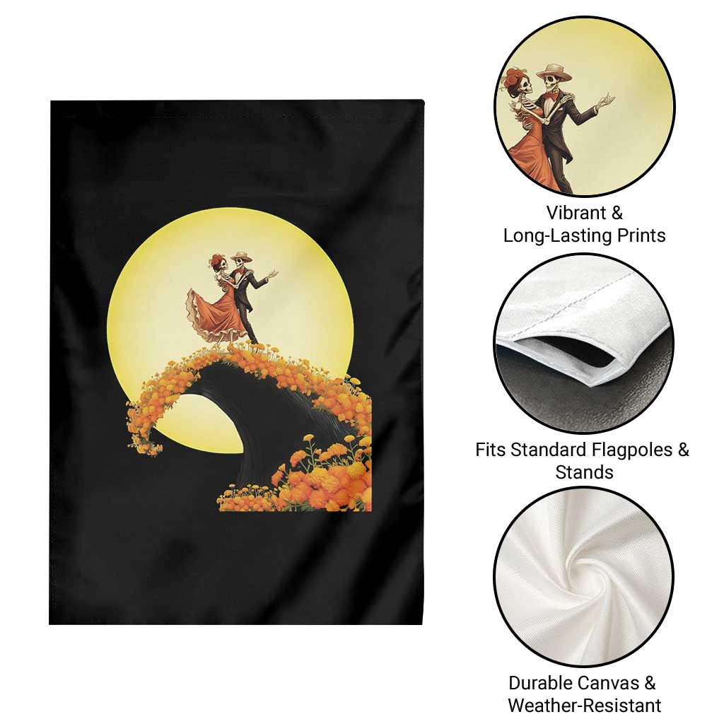 Dia De Los Muertos Garden Flag Skeletons Dancing Mexican TS14 Print Your Wear