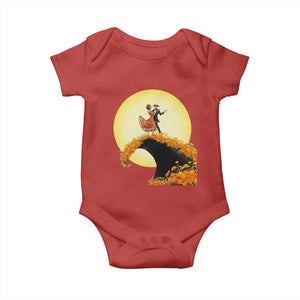 Dia De Los Muertos Baby Onesie Skeletons Dancing Mexican TS14 Red Print Your Wear