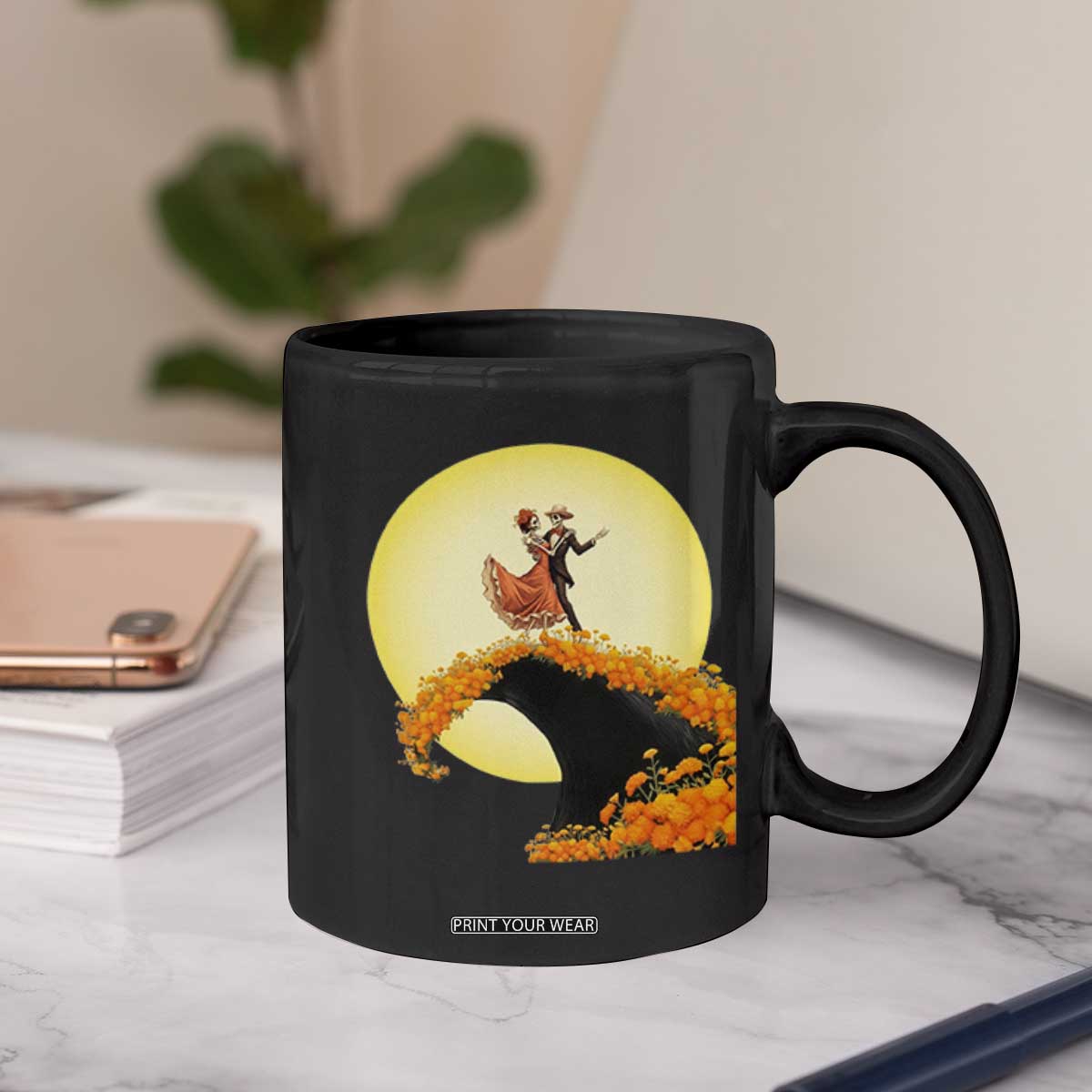 Dia De Los Muertos Coffee Mug Skeletons Dancing Mexican TS14 Print Your Wear