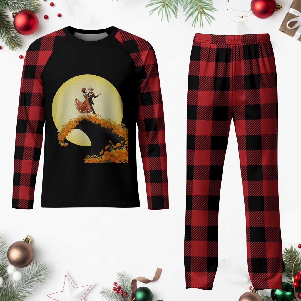 Dia De Los Muertos Plaid Pajama Set Skeletons Dancing Mexican TS14 Buffalo Plaid Print Your Wear