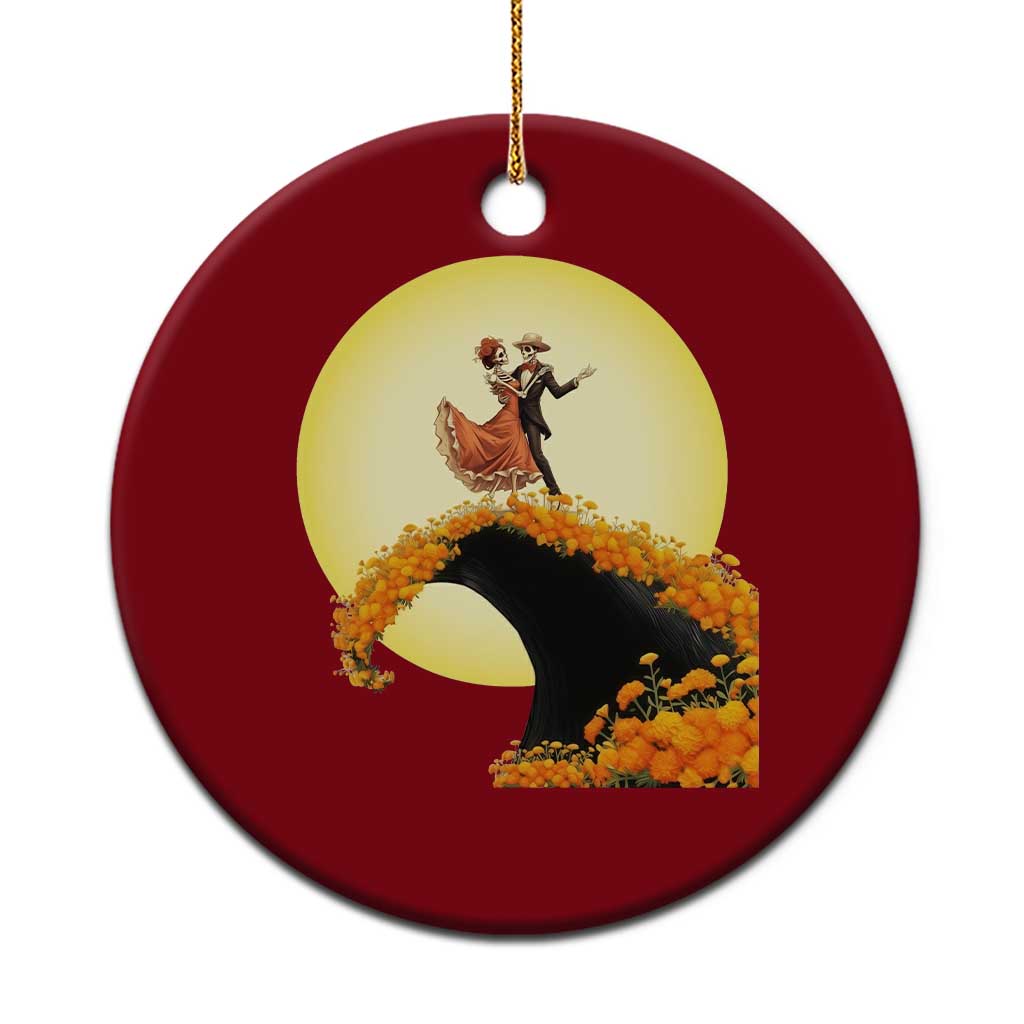 Dia De Los Muertos Ceramic Ornament Skeletons Dancing Mexican TS14 1pc Red Print Your Wear