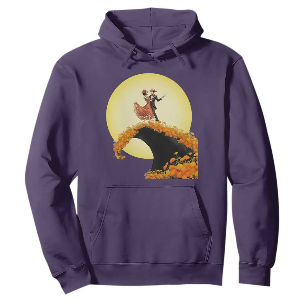 Dia De Los Muertos Hoodie Skeletons Dancing Mexican TS14 Purple Print Your Wear