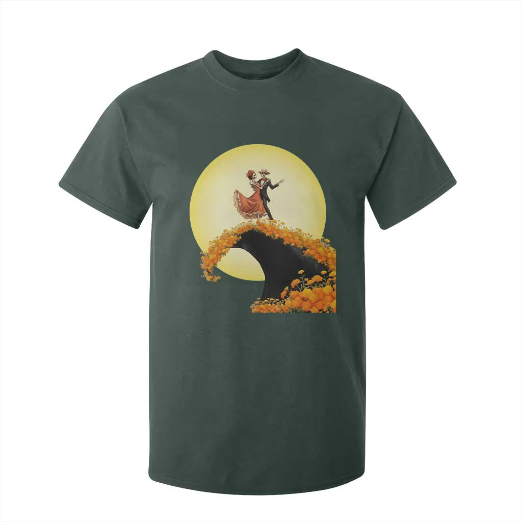 Dia De Los Muertos T Shirt For Kid Skeletons Dancing Mexican TS14 Dark Forest Green Print Your Wear