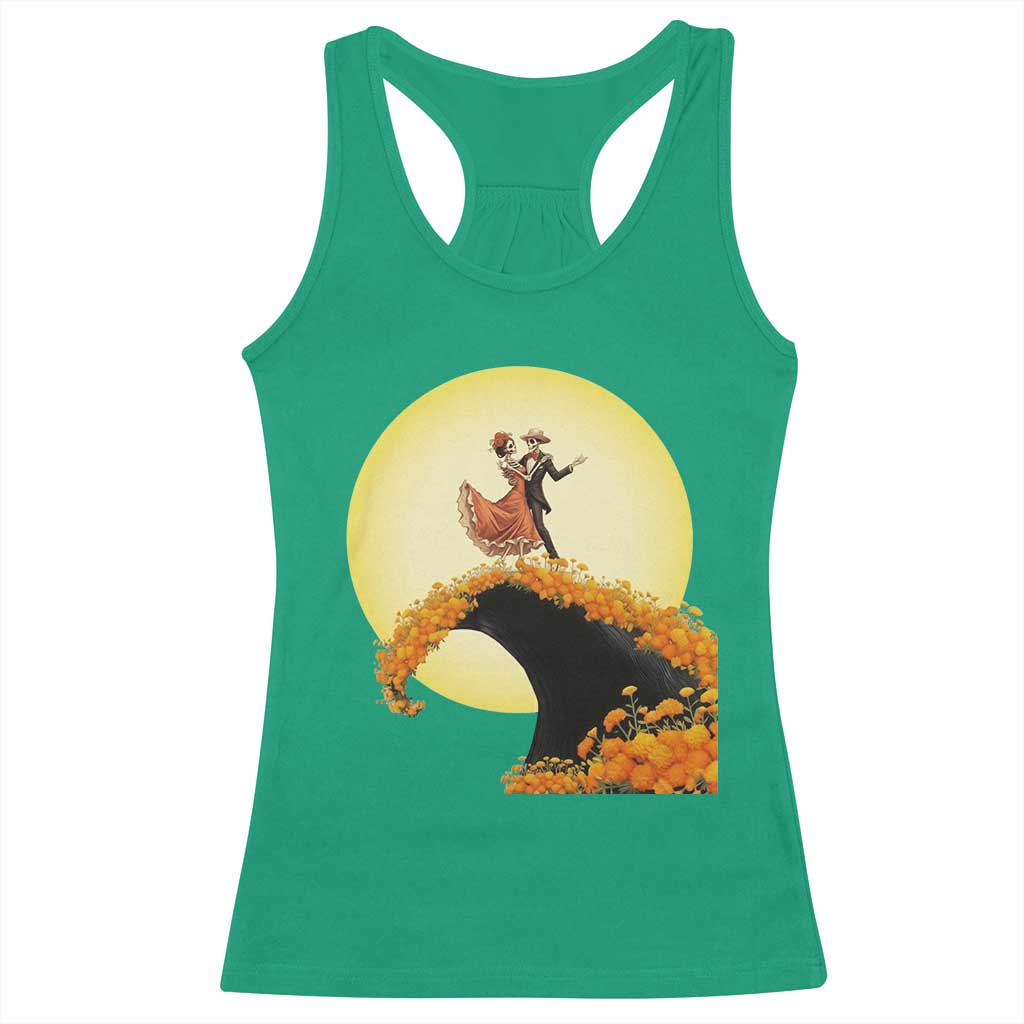 Dia De Los Muertos Racerback Tank Top Skeletons Dancing Mexican TS14 Irish Green Print Your Wear