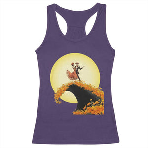 Dia De Los Muertos Racerback Tank Top Skeletons Dancing Mexican TS14 Purple Print Your Wear