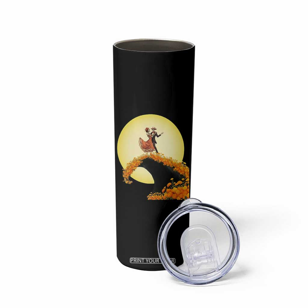Dia De Los Muertos Skinny Tumbler Skeletons Dancing Mexican TS14 Print Your Wear