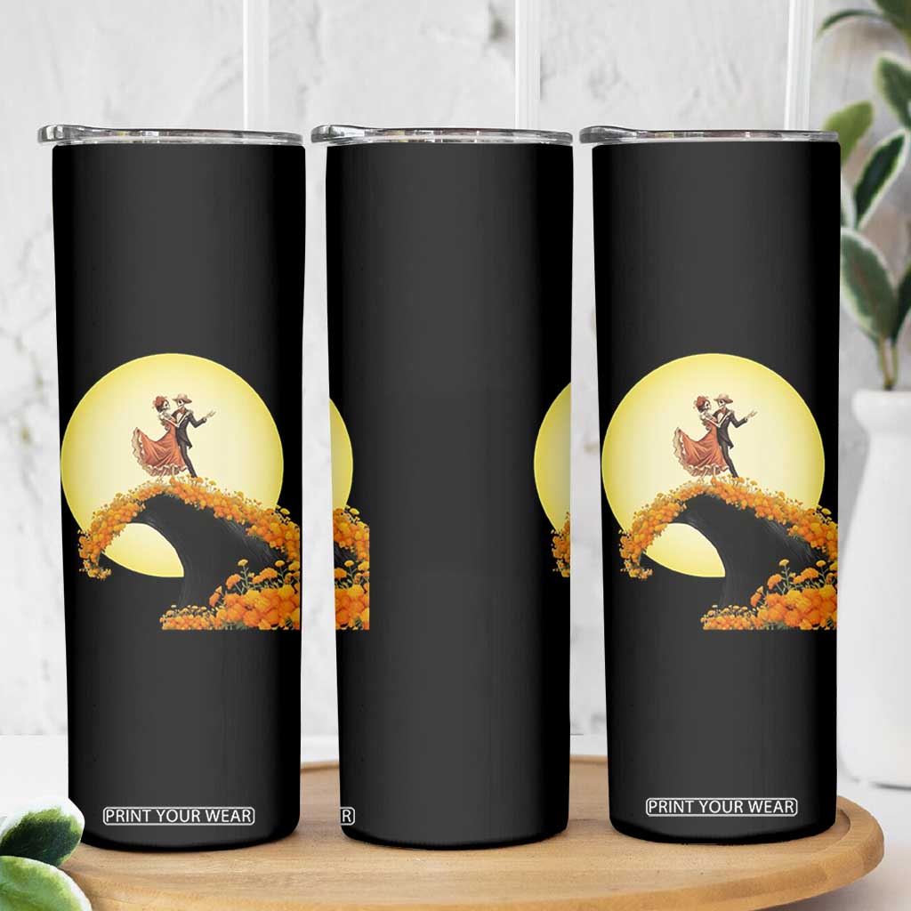 Dia De Los Muertos Skinny Tumbler Skeletons Dancing Mexican TS14 Print Your Wear