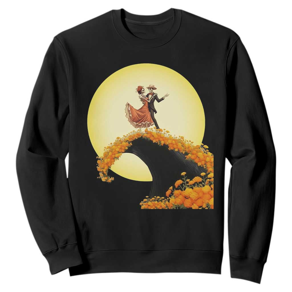 Dia De Los Muertos Sweatshirt Skeletons Dancing Mexican TS14 Black Print Your Wear