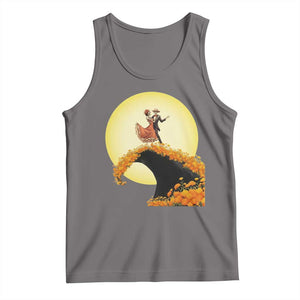 Dia De Los Muertos Tank Top Skeletons Dancing Mexican TS14 Deep Heather Print Your Wear
