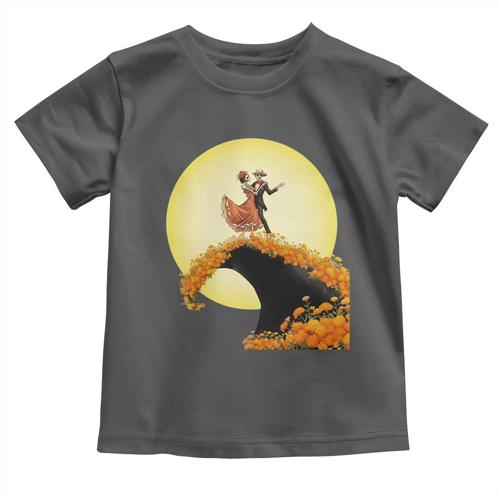 Dia De Los Muertos Toddler T Shirt Skeletons Dancing Mexican TS14 Dark Heather Print Your Wear
