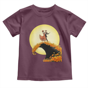 Dia De Los Muertos Toddler T Shirt Skeletons Dancing Mexican TS14 Maroon Print Your Wear