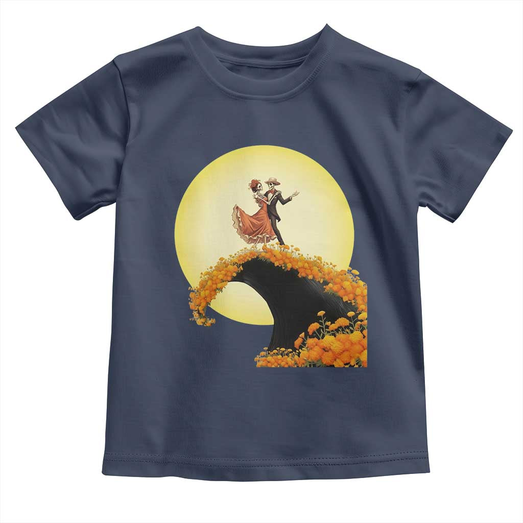 Dia De Los Muertos Toddler T Shirt Skeletons Dancing Mexican TS14 Navy Print Your Wear
